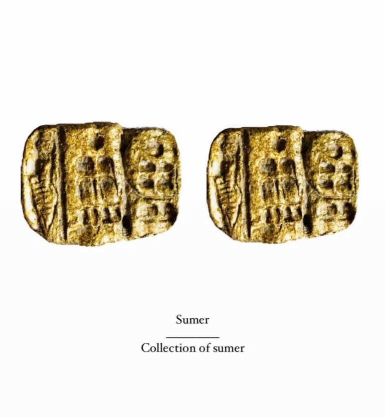 Sumer, handmade earrings, paper mache