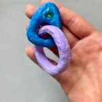 Aramesh unique paper mache earrings - Image 3
