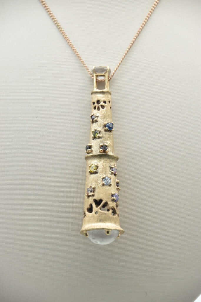 Fortune Star Pendant, a miniature bronze handmade telescope