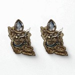 Vatan – Handmade Earrings (Small Size) With Crystal Stone
