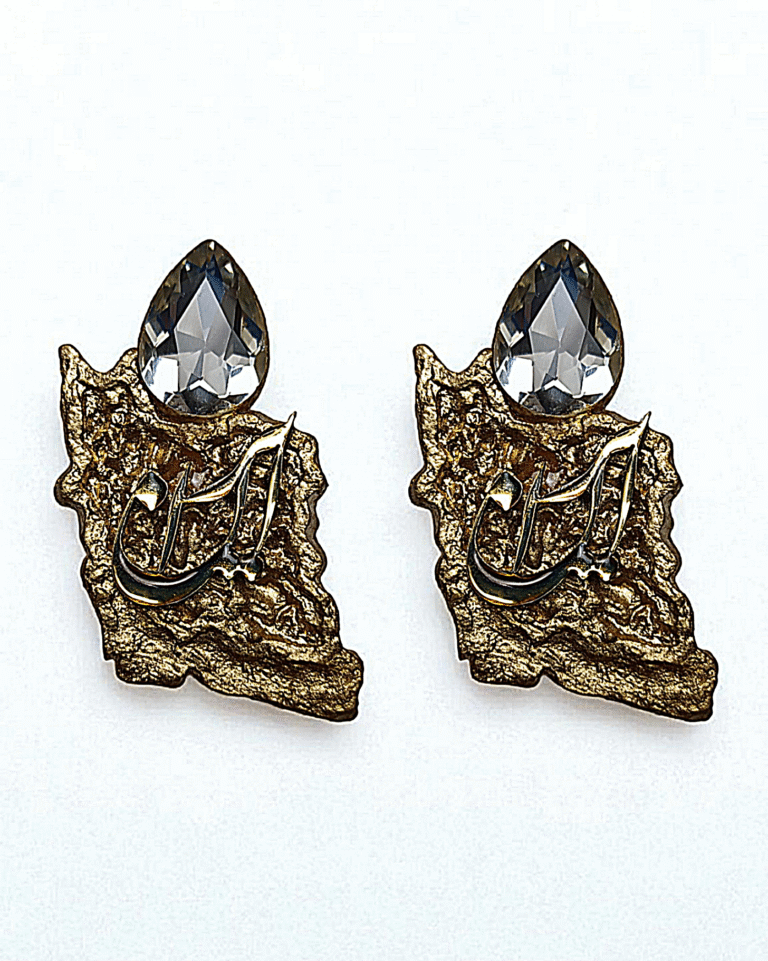 Vatan – Handmade Earrings (Big Size) With Crystal StoneStone