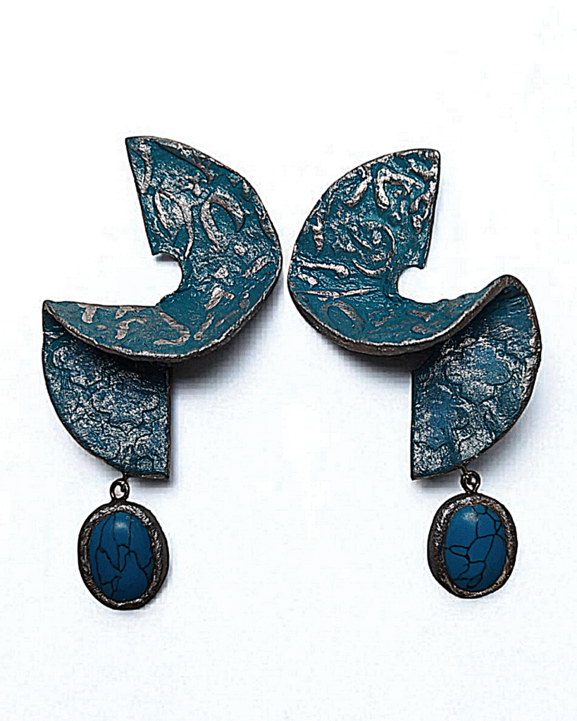 Navaz Earrings – Handmade Paper Mache Earrings