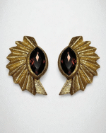 Angel – Handmade Earrings With Dark Red Stone – Light Weight