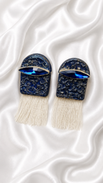 Carpet Patterned – Handmade Paper Mache Earrings – Light Weight - Image 6