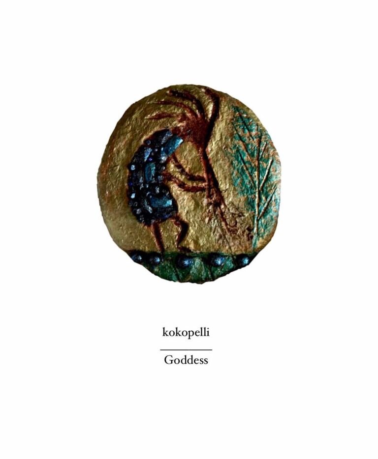 Kokopelli, handmade Nicklace, paper mache
