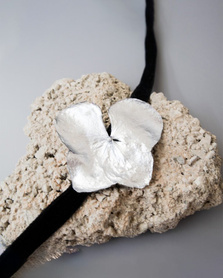 Handmade Choker Real Flower Resin Ribbon Band
