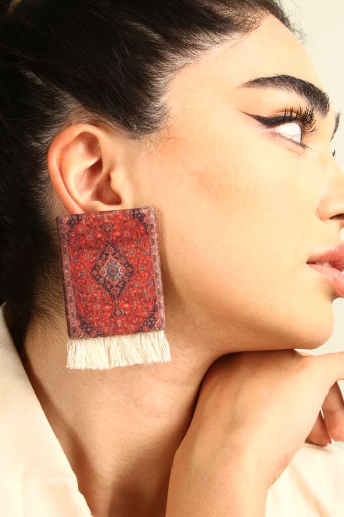 Persian carpet earrings