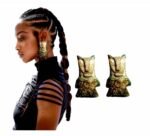 Harut & Marut, handmade paper mache earrings - Image 2