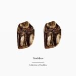 Goddess, handmade earrings, paper mache