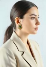 Zomorod earrings paper mache handmade - Image 2