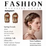 Stamp from Egypt, handmade earrings, paper mache - Image 2