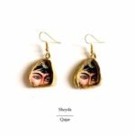 Jeyran, handmade earrings, paper mache