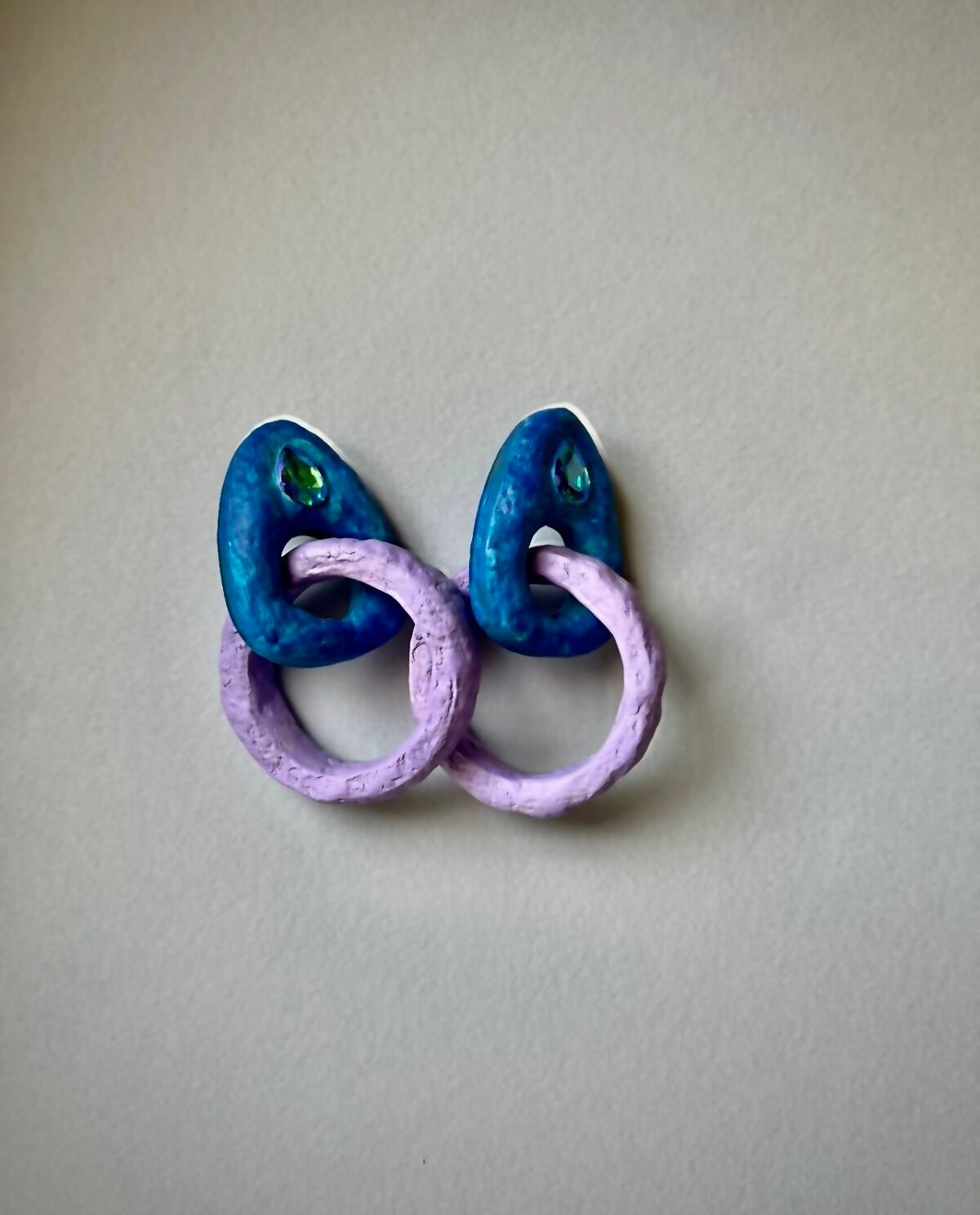 Aramesh unique paper mache earrings - Image 2