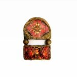 Handmade brooch The composition of carpets and painting of the Qajar period، paper mache