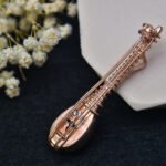 Miniature Silver Settar Pendant with Rosegold Plating