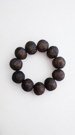 Handmade Paper Mache Ball Bangle With Copper Patina