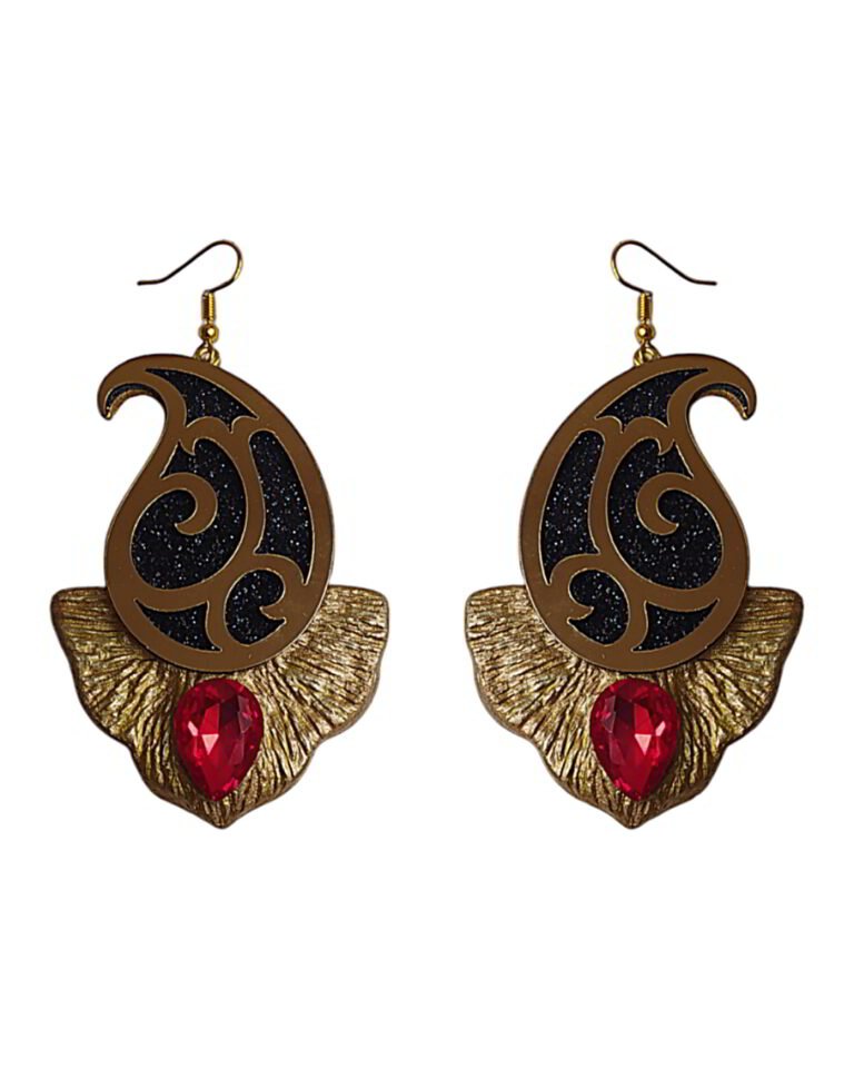 Termeh – Handmade Earrings Paper Mache – Light Weight