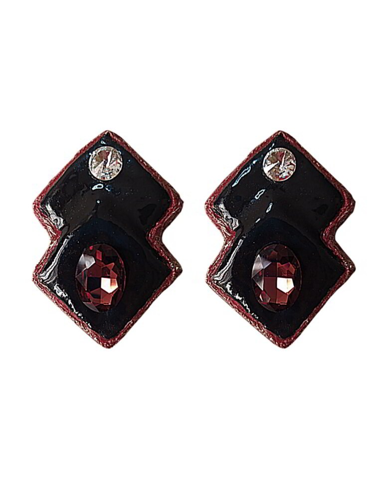 Midnight Bloom – Handmade Earrings – Light Weight