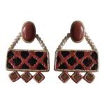 Echo of Light – Handmade Earrings – Brass And Wood