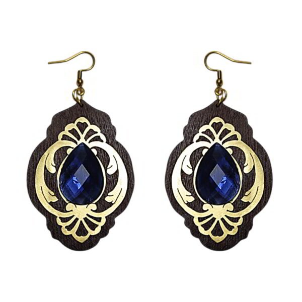 Delband – Handmade Earrings – Brass And Wood