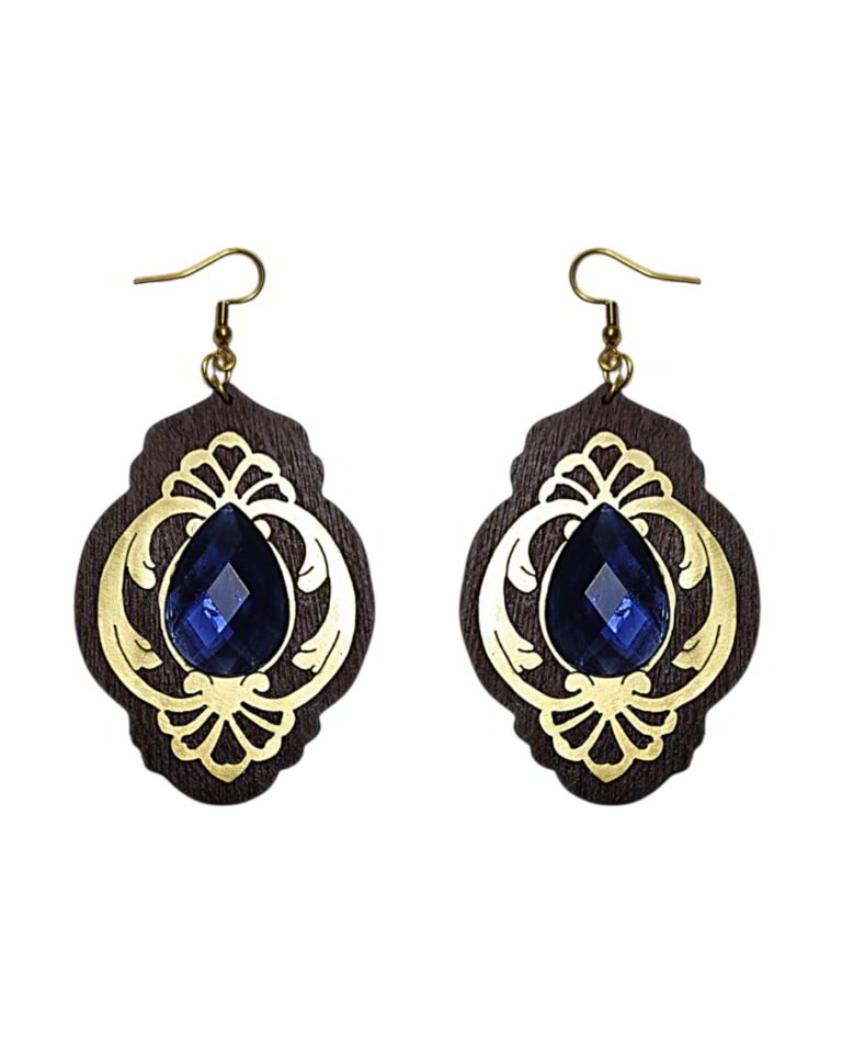 Delband – Handmade Earrings – Brass And Wood