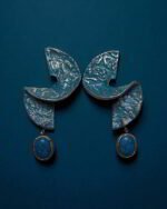 Navaz Earrings – Handmade Paper Mache Earrings - Image 4