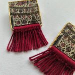 Green crimson earrings code M--G09--2