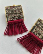 Green crimson earrings code M--G09--2