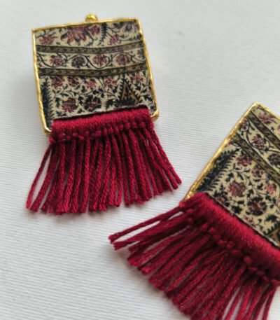 Green crimson earrings code M--G09--2