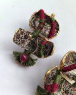 Green crimson earrings code M--G07--2