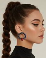 Halo And Flame – Handmade Paper Mache Earrings - Image 2