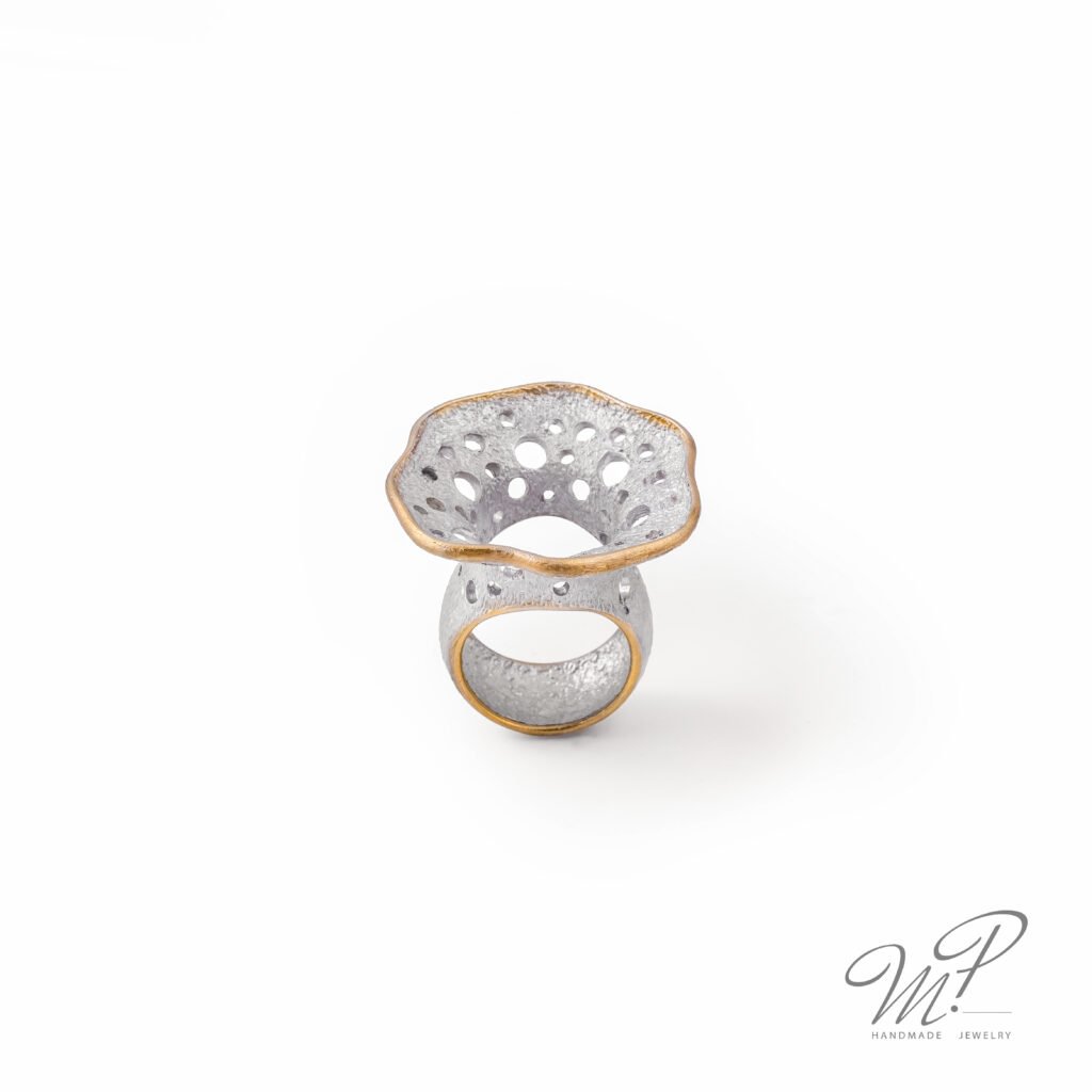 Sterling silver Lotus ring