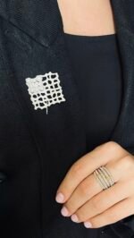 Sterling silver Lava brooch - Image 2