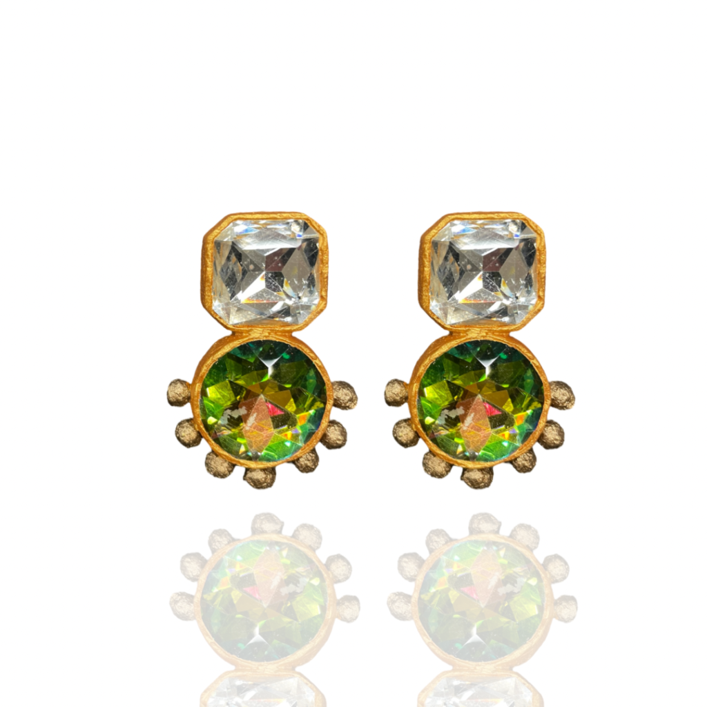 Rakhshan handmade earrings with pea stone
