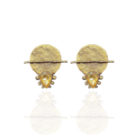 Sogoli handmade earrings Papier-Mache with beige