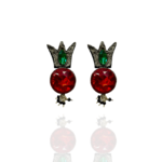 Anarak black earrings handmade Papier-Mache