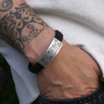 Black calligraphy bracelet