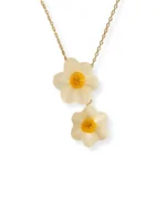 Handmade Resin Necklace, Real Narcissus, Steel Chain