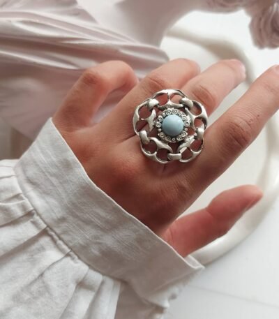 Nickel Silver Vintage Coin Ring – Free Size