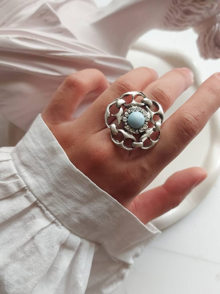 Nickel Silver Vintage Coin Ring – Free Size