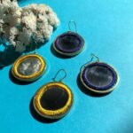 Handmade Brass Mirror Earrings with Balochi Embroidery & Decorative Pearls - Image 13