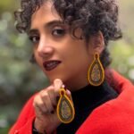 Lightweight Handmade Earrings with Pateh Embroidery and Brass Design - Image 13