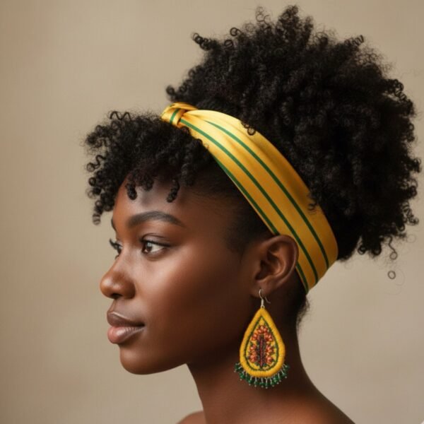 Ethically Handmade Green Jade Drop Earrings with Hand-Embroidered Fabric & Silver – Lightweight Gift for Her