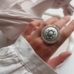 Handmade Floral Nickel Silver Statement Ring – Free Size