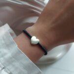 925 Silver Heart Bracelet with Thread Cord