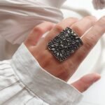 Elegant Nickel Silver Statement Ring – Free Size