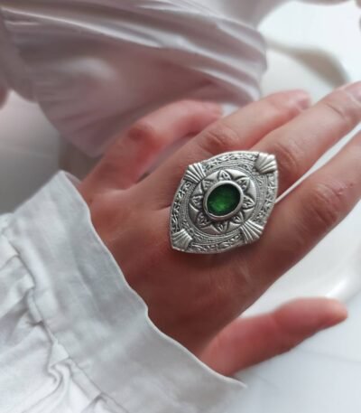 Vintage Nickel Silver Ring – Free Size