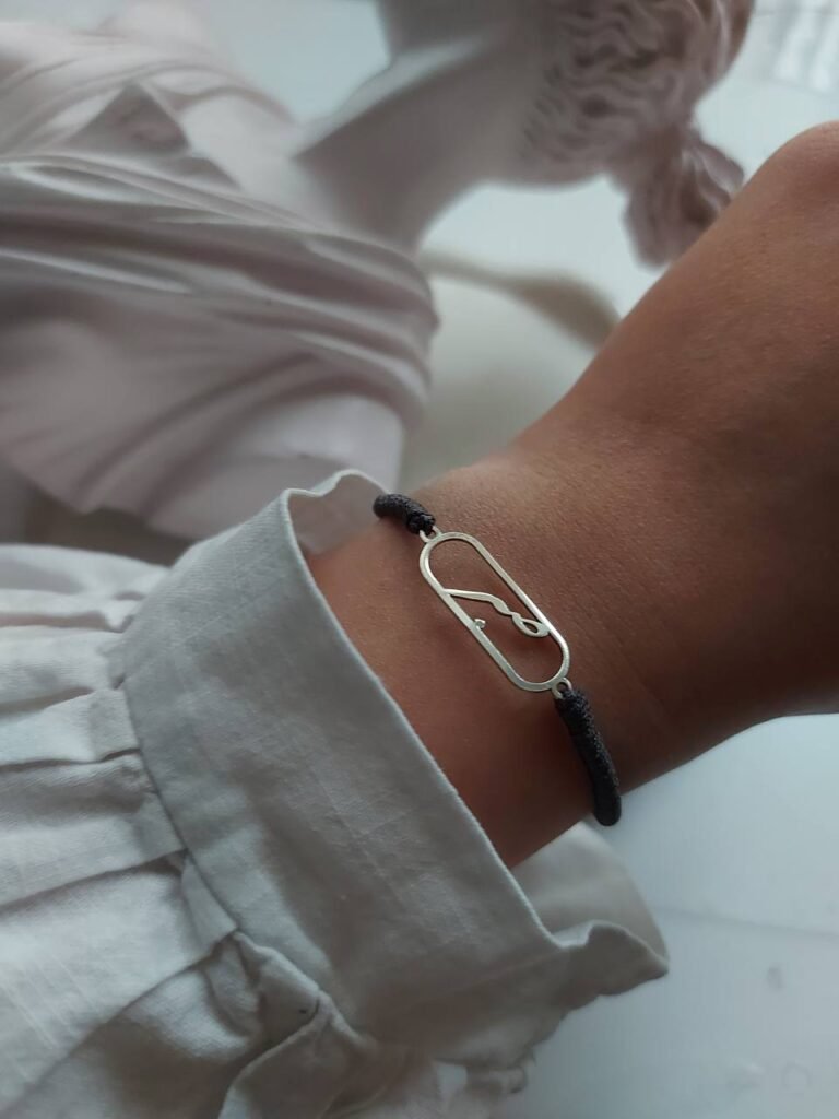 Sterling Silver Bracelet "Patience" with Minimal Design