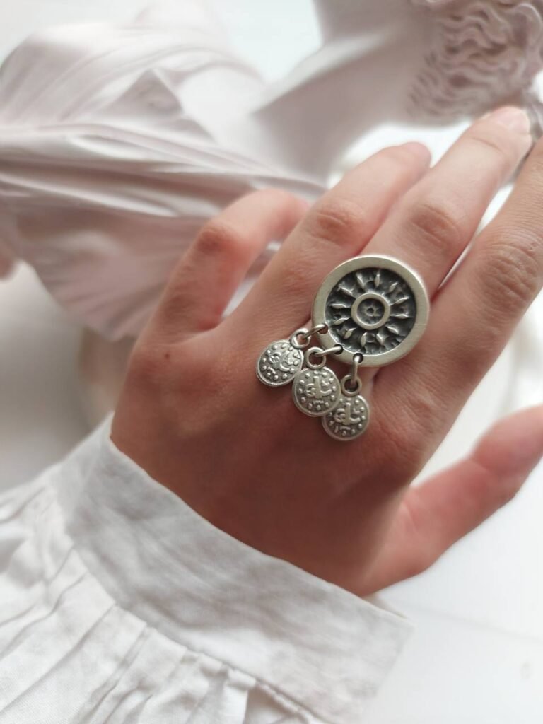 Nickel Silver Coin Charm Ring