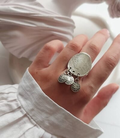 Nickel Silver Coin Ring – Free Size, Vintage Style